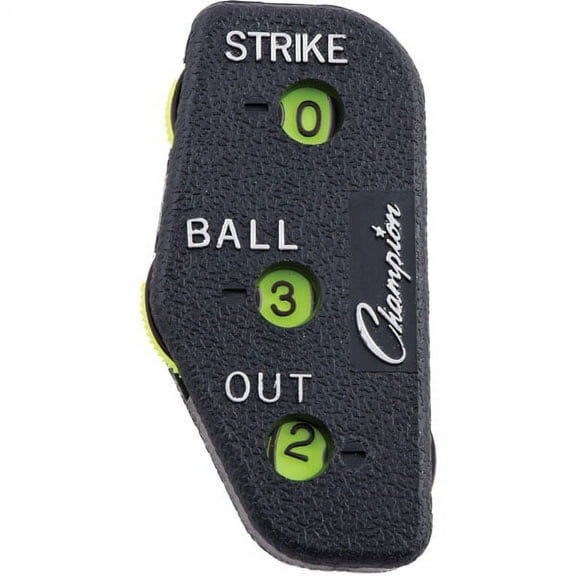 Champion Sports 3 Wheel Plastic Baseball Umpire Count Indicator - Counts Strikes, Balls and Outs