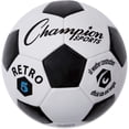 thumbnail image 1 of Champion Sports Retro Soccer Ball- Classic Black & White Design, Soft-Touch TPU Cover, All-Weather Ball, 1 of 7