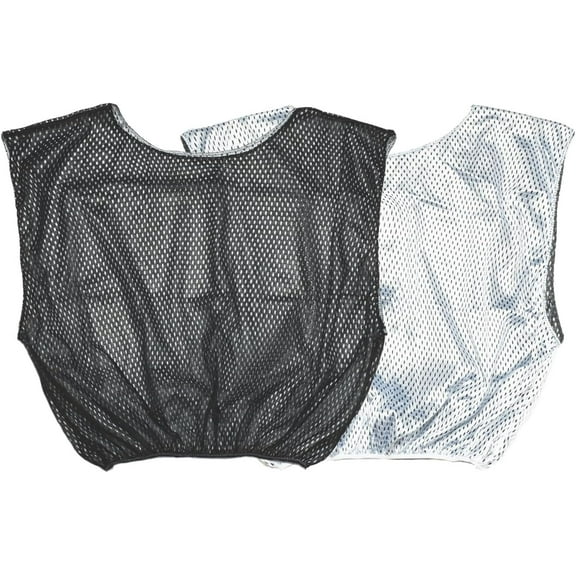 Champion Sports Reversible Mesh Adult Scrimmage Vest, Black/White