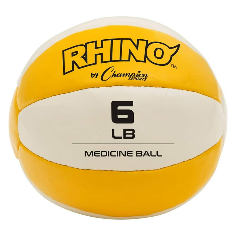 Champion Sports Rhino 6 Pound Non Slip Leather Exercise Medicine Ball Walmart