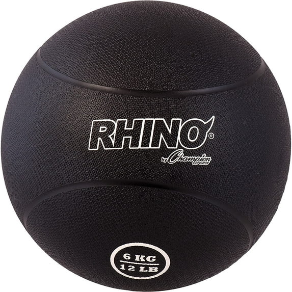 Champion Sports Rubber Medicine Ball, 6 Kilo