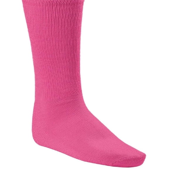 Champion Sports Rhino® All Sport Socks - Machine Washable Sport Sock - for Baseball, Football, Soccer - Cushioned Tube Sock - Stay-in-Place Fit - Size: Small (6.5-8.5) - Pink