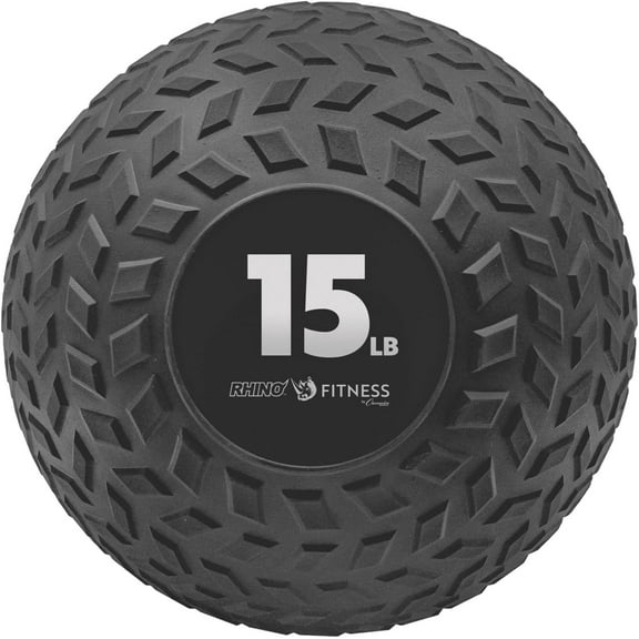 Champion Sports Rhino Fitness Slam Ball, 15 Pounds, Black