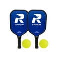 thumbnail image 1 of Champion Sports Aluminum Pickleball Paddle Set: Rhino Vapor Pickleball Paddle - Indoor or Outdoor Pickle Ball Paddles - Blue/Black Racket & White/Black Rackets with Two Pickleballs, 1 of 6