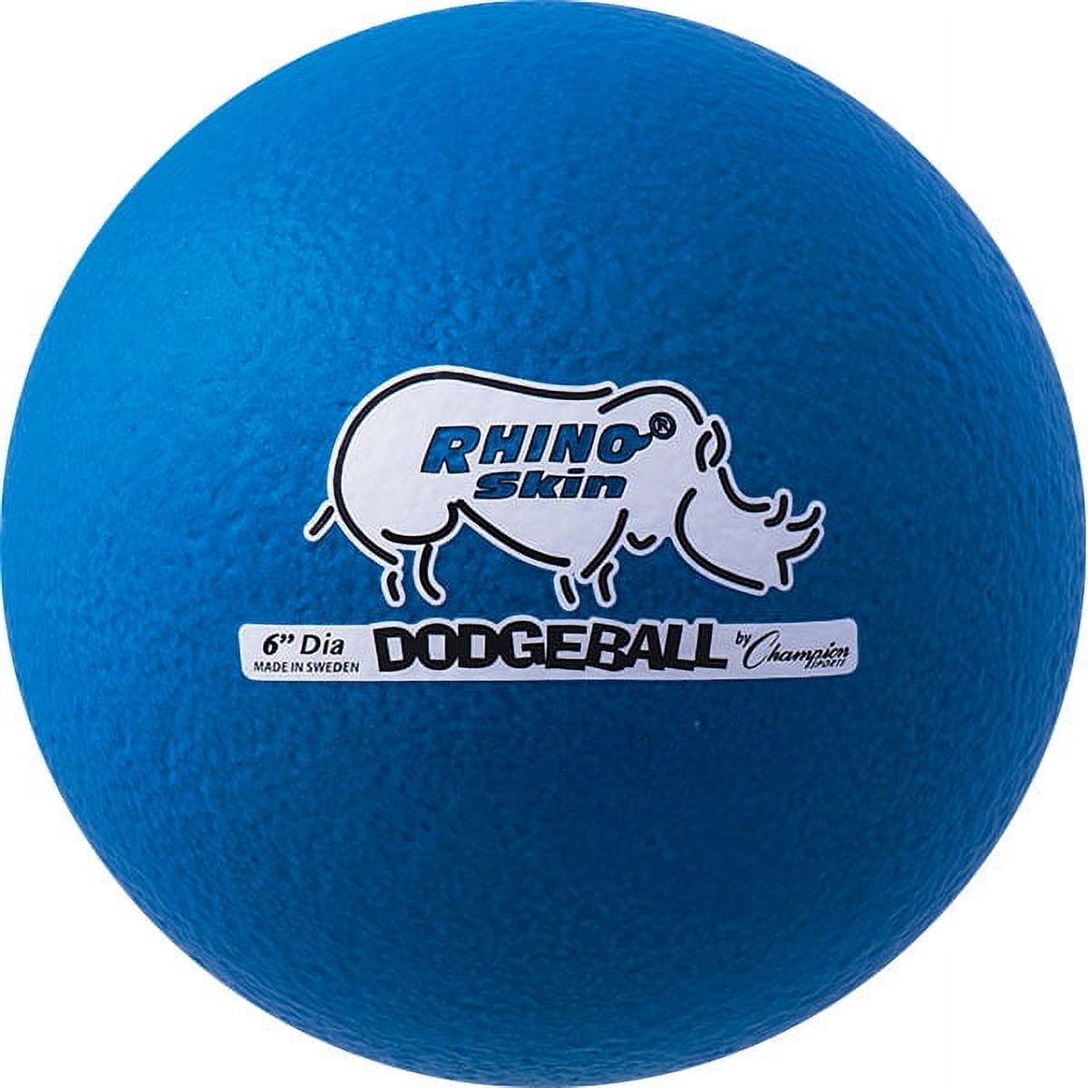 Champion Sports Rhino Skin 6" Diameter Foam Dodgeball, Neon Blue