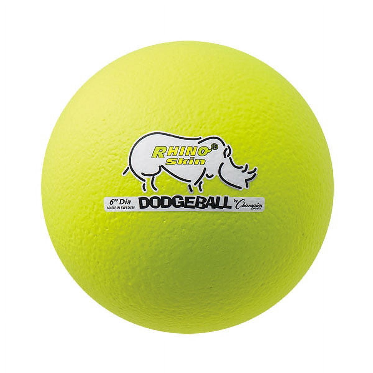 Champion Sports Rhino Skin 6" Diameter Foam Dodgeball, Neon Yellow
