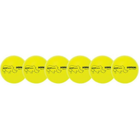 Champion Sports  Rhino Skin Dodgeball Set, Neon Yellow - Set of 6
