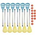 thumbnail image 1 of Champion Sports Rhino Lacrosse Set: Rhino Skin Training Equipment for Boys, Girls, Kids, Youth and Amateur Athletes - 12 Aluminum Sticks and 12 Balls for Indoor Outdoor Use, 1 of 8