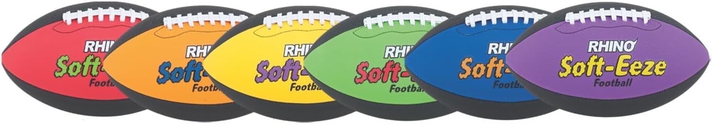Champion Sports Rhino Skin Soft EEZE Footballs, Set of 6