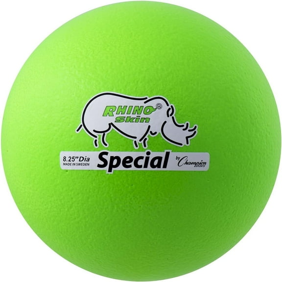 Champion Sports Rhino Skin Special Ball (Neon Green), 8.5 Inch