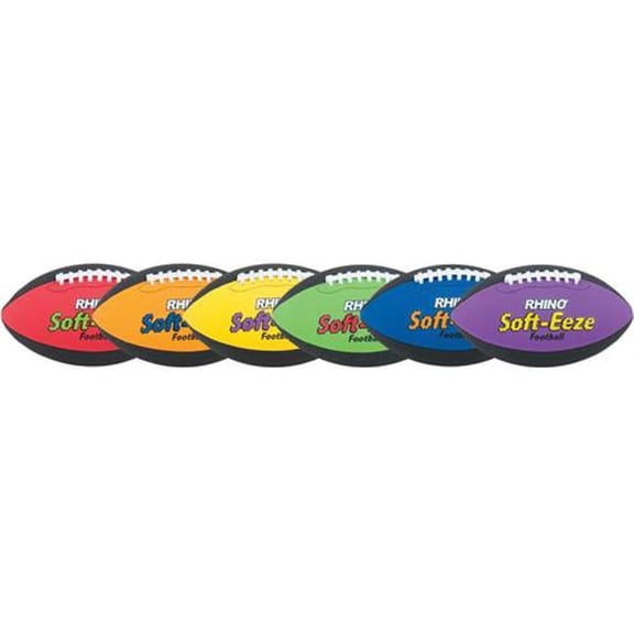 Champion Sports Rhino Soft-Eeze Footballs - Set of 6