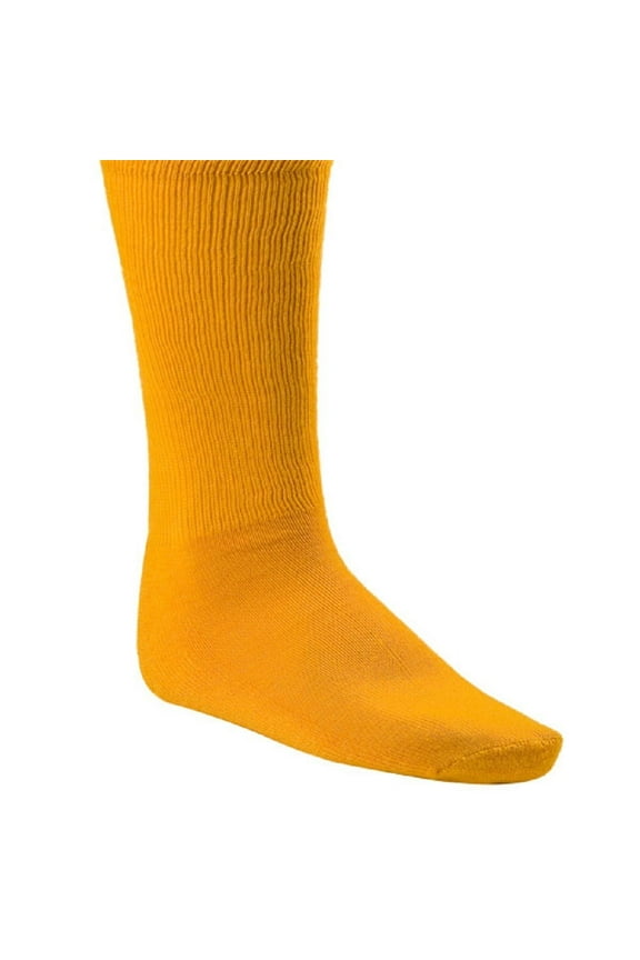 Rhino® All Sport Socks - Machine Washable Sport Sock - for Baseball, Football, Soccer - Cushioned Tube Sock - Stay-in-Place Fit - Size L/10-13 - Gold