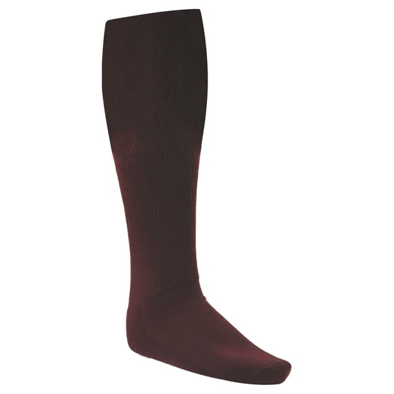 Champion Sports Rhino® All Sport Socks - Machine Washable Sport Sock - for Baseball, Football, Soccer - Cushioned Tube Sock - Stay-in-Place Fit - Size L/10-13 - Maroon