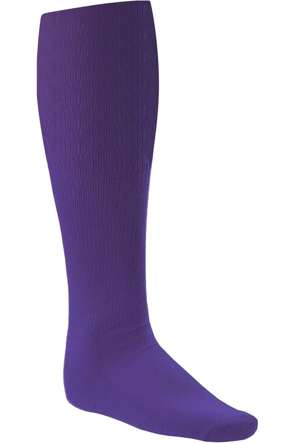 Rhino® All Sport Socks - Machine Washable Sport Sock - for Baseball, Football, Soccer - Cushioned Tube Sock - Stay-in-Place Fit - Size: Medium (8.5-10) - Purple
