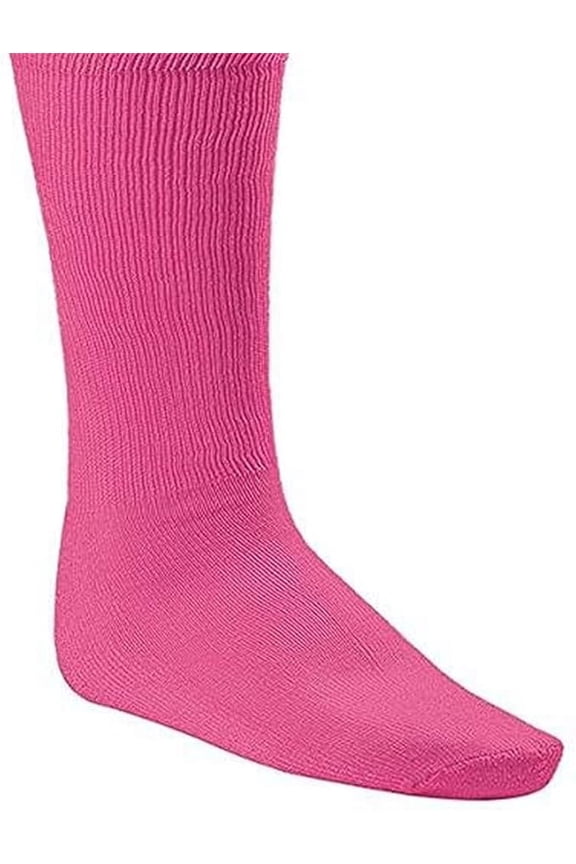 Rhino® All Sport Socks - Machine Washable Sport Sock - for Baseball, Football, Soccer - Cushioned Tube Sock - Stay-in-Place Fit - Size: Small (6.5-8.5) - Neon Pink