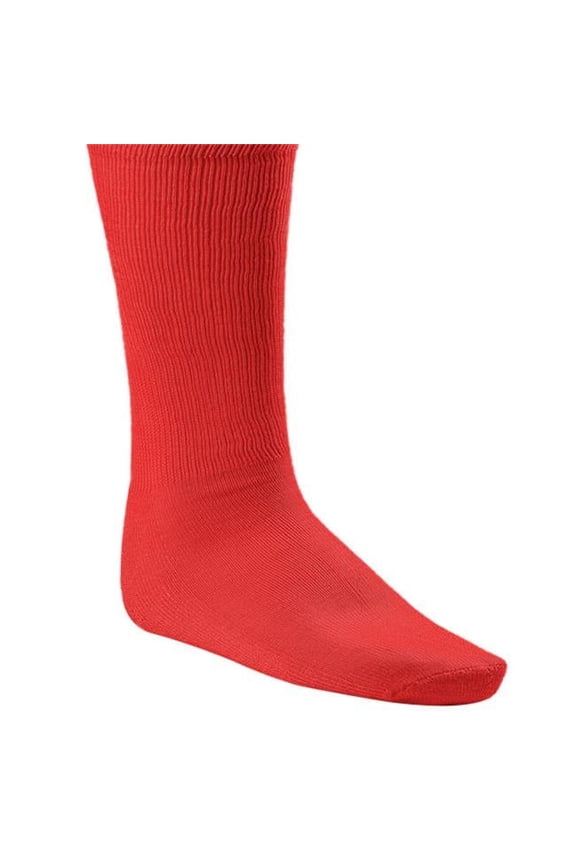 Rhino® All Sport Socks - Machine Washable Sport Sock - for Baseball, Football, Soccer - Cushioned Tube Sock - Stay-in-Place Fit - Size S/6.5-8.5 - Scarlet