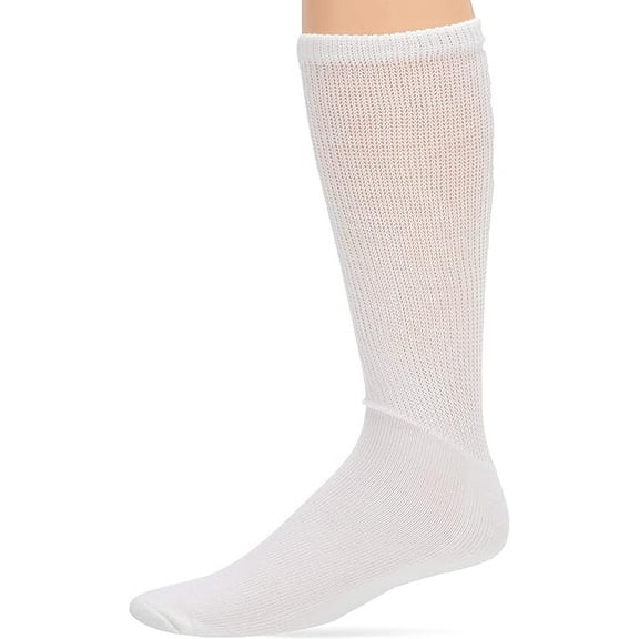 Champion Sports Rhino® All Sport Socks - Machine Washable Sport Sock - for Baseball, Football, Soccer - Cushioned Tube Sock - Stay-in-Place Fit - Size S/6.5-8.5 - White