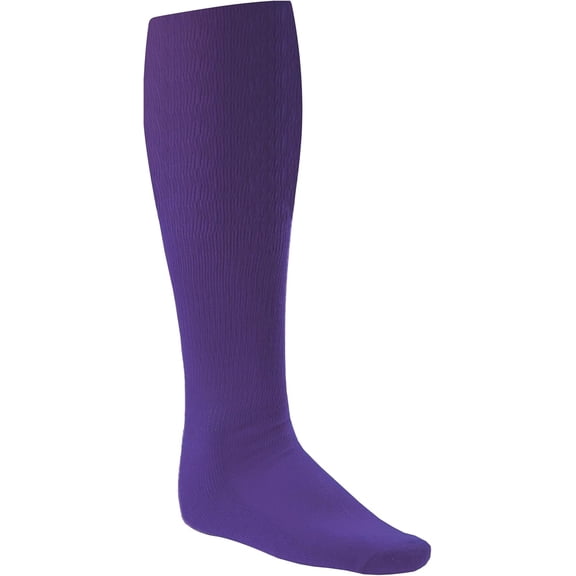Champion Sports Rhino® All Sport Socks - Machine Washable Sport Sock - for Baseball, Football, Soccer - Cushioned Tube Sock - Stay-in-Place Fit - Size: X-Large (13-15) - Purple