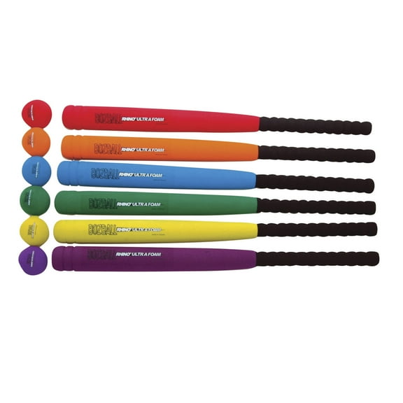 Champion Sports Rhino Ultra Foam Bat and Ball Set, Assorted