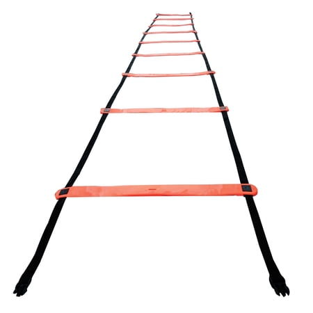 Champion Sports Rubber Agility Ladder, Bright Red, 13 Feet