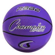 Champion Sports Rubber Junior Basketball, Heavy Duty - Pro-Style Basketballs, Various Colors and Sizes - Premium Basketball Equipment, Indoor Outdoor - Physical Education Supplies Size 5, Purple