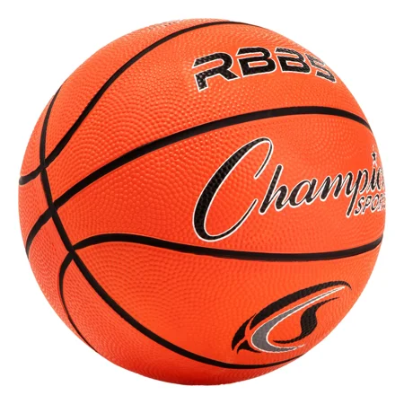 Champion Sports Rubber Mini Basketball, Heavy Duty - Pro-Style Basketballs, Premium Basketball Equipment, Indoor Outdoor - Physical Education Supplies (Size 3, Orange)