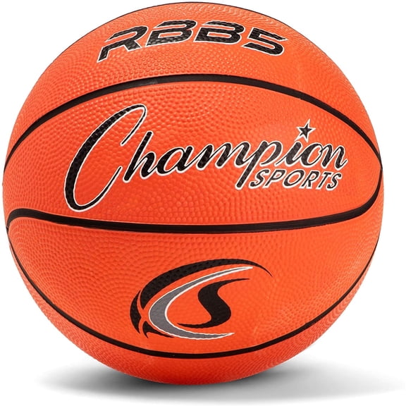 Champion Sports Rubber Mini , Heavy Duty - Pro-Style Basketballs, Premium Basketball Equipment, Indoor Outdoor - Physical Education Supplies (Size 3, Orange)