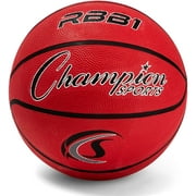 Champion Sports Rubber Official Basketball, Heavy Duty - Pro-Style Basketballs, Premium Basketball Equipment, Indoor Outdoor - Physical Education Supplies (Size 7, Red)