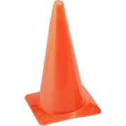 Champion Sports High Visibility Plastic Cone for Athletics and Social Distancing, Fluorescent Orange, 15 Inch