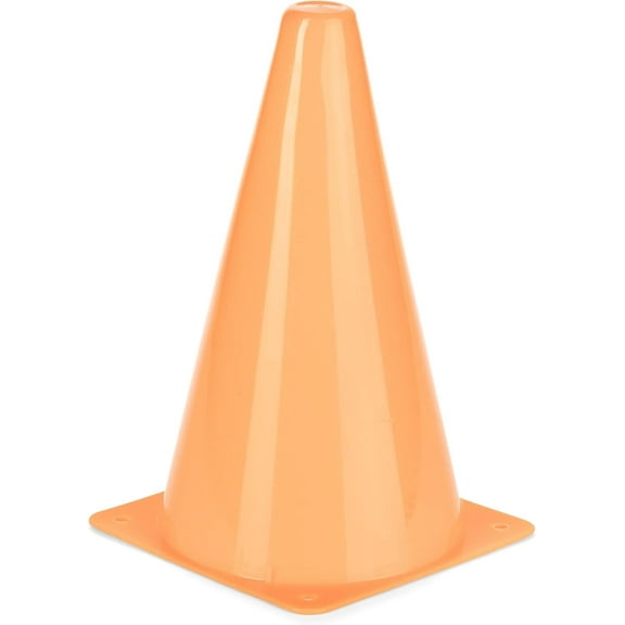 Champion Sports High Visibility Plastic Cone for Athletics and Social Distancing, Flouroscent Orange, 9 Inch