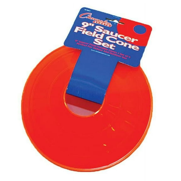 Champion Sports  Saucer Field Cone Set, Orange - Set of 4