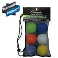 Champion Sports Set of 6 Official Size Rubber Lacrosse Ball, Assorted