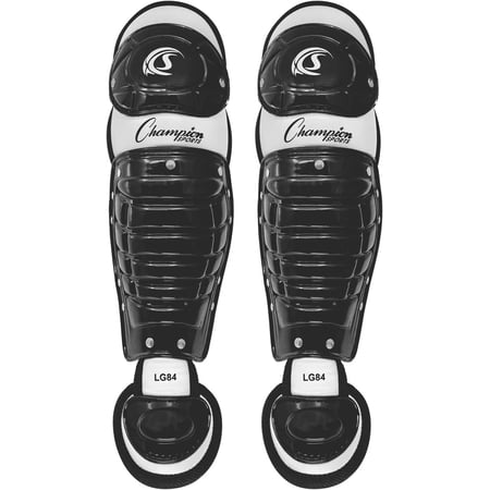 Champion Sports 11" L Single Knee Shin Guards with Wrap-Around Padding - Ages: 7-9