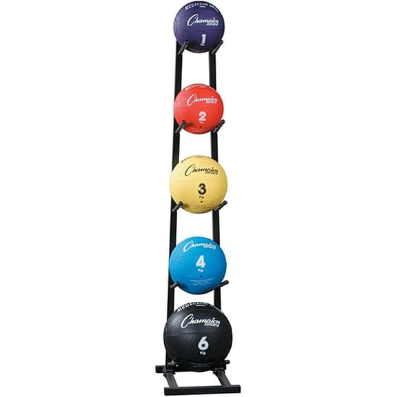 Champion Sports MBR1 Medicine Ball Tree Black, 14 Inch L X 11 Inch W X 52 Inch H