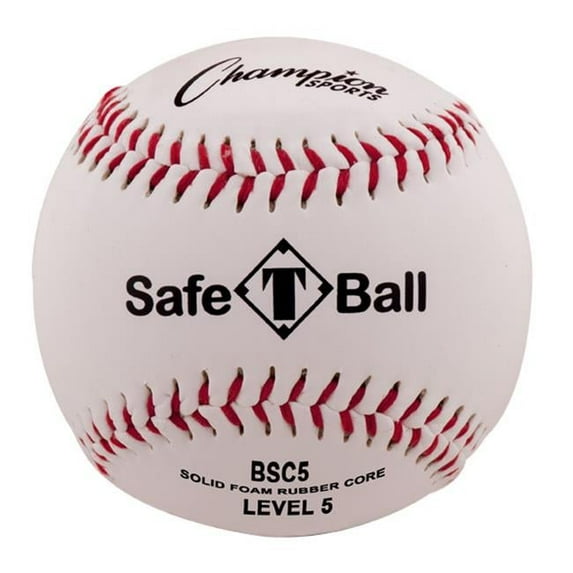 Champion Sports Soft Compression Baseball, Red & White & Black - Pack of 12