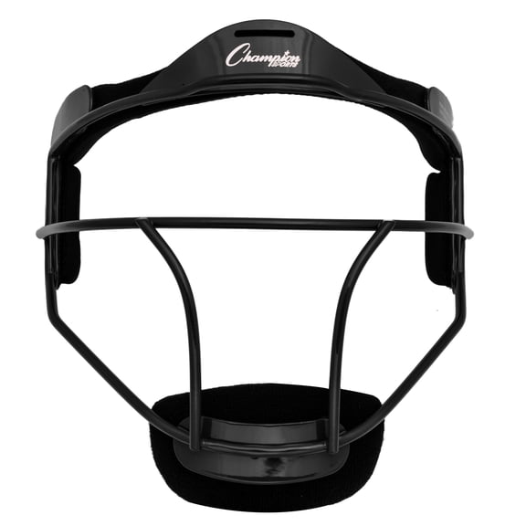 Champion Sports Steel Softball Face Mask - Classic Fielders Masks for Youth - Durable Head Guards - Premium Sports Accessories for Indoors and Outdoors - Black