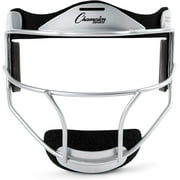 Champion Sports Steel Softball Face Mask - Classic Fielders Masks for Youth - Durable Head Guards - Premium Sports Accessories for Indoors and Outdoors - Silver