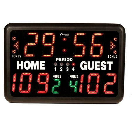 Champion Sports Multi-Sport Tabletop Indoor Electronic Scoreboard with Remote Control Included