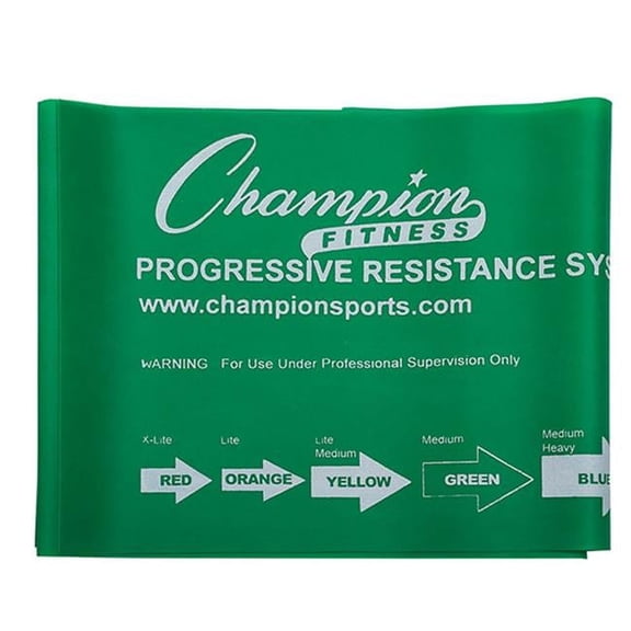 Champion Sports Therapy & Exercise Flat Band - Green - Medium