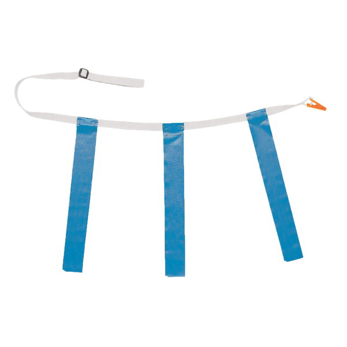 Champion Sports Triple Flag Football Belts, Youth Size, Blue, Set of 12