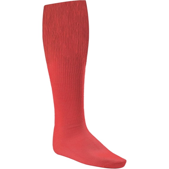 Champion Sports Rhino® All Sport Socks - Machine Washable Sport Sock - for Baseball, Football, Soccer - Cushioned Tube Sock - Stay-in-Place Fit - Size: Large (10-13) - Red