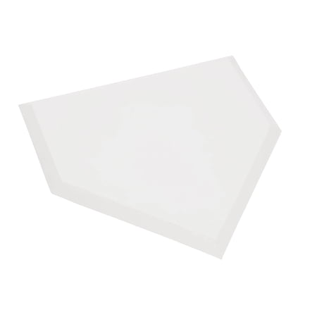 Champion Sports-96 Heavy-Duty Rubber Home Plate, White 16" x 17" x 1"