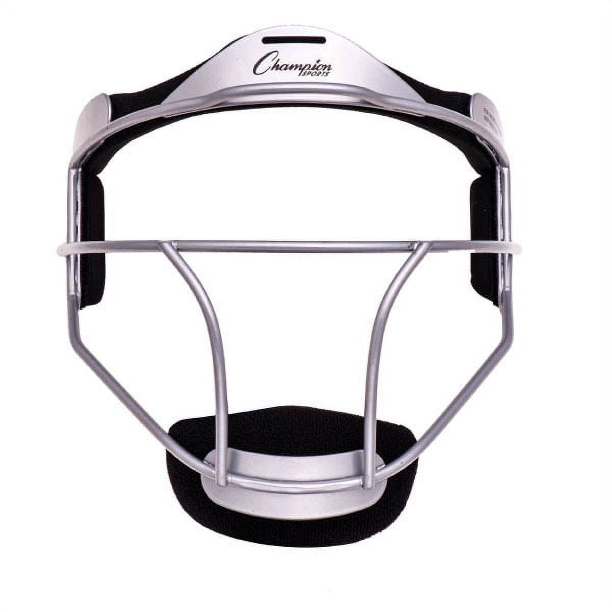 Champion Sports Youth Size Softball Face Mask Head Gear, Silver