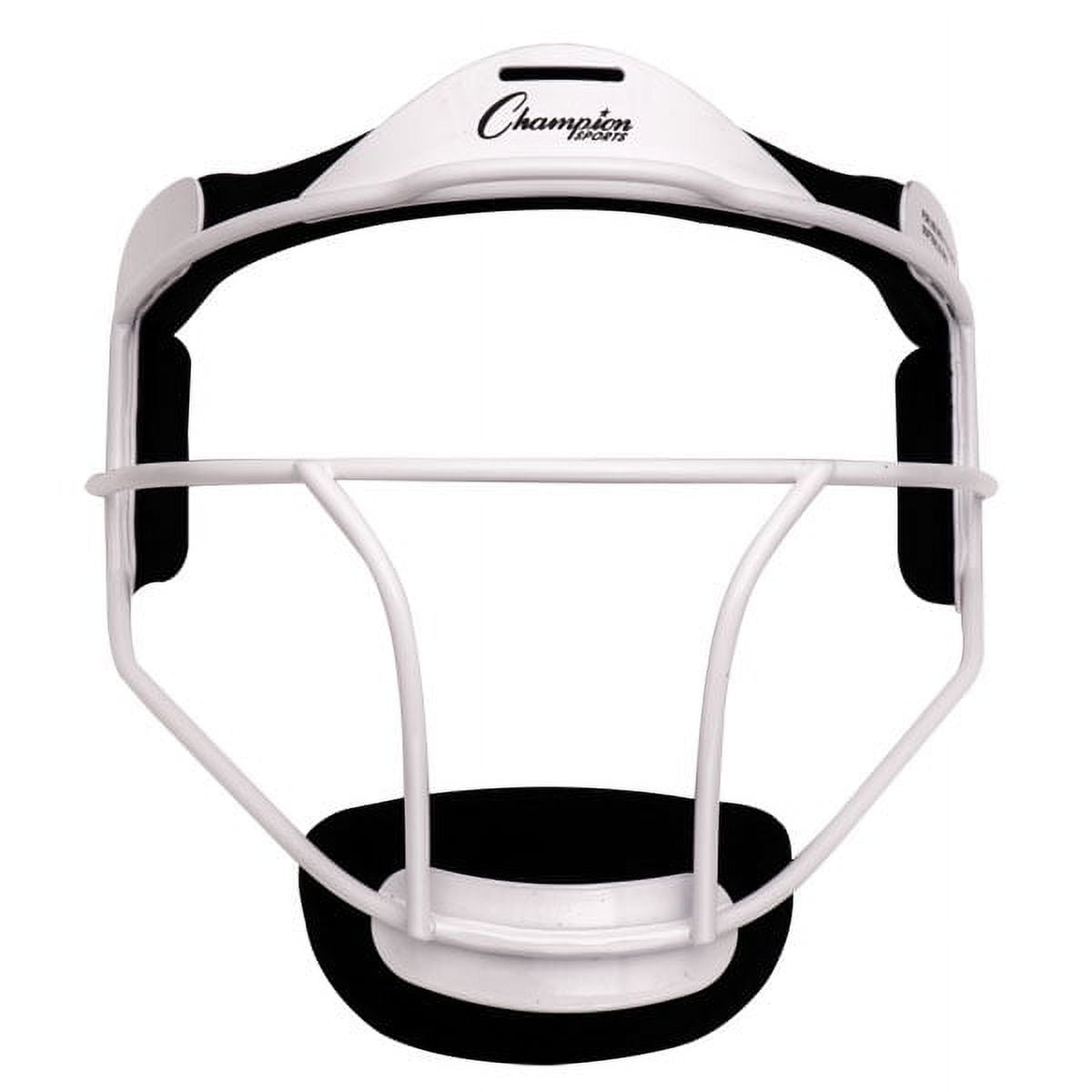 Champion Sports Youth Size Softball Face Mask Head Gear, White