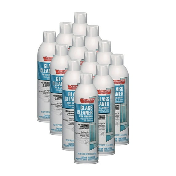 Champion Sprayon Glass Cleaner with Ammonia, 19oz, Aerosol,