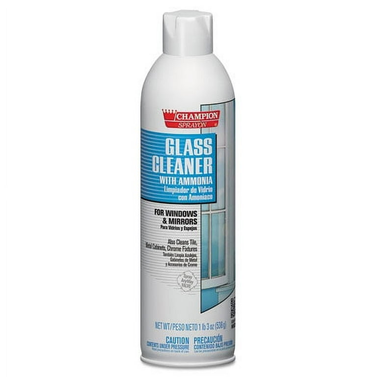 Glass and Mirror Cleaner with Ammonia, 19 oz Aerosol Spray, 12/Carton Glass and Mirror Cleaner with Ammonia, 19 oz Aerosol Spray, 12/Carton