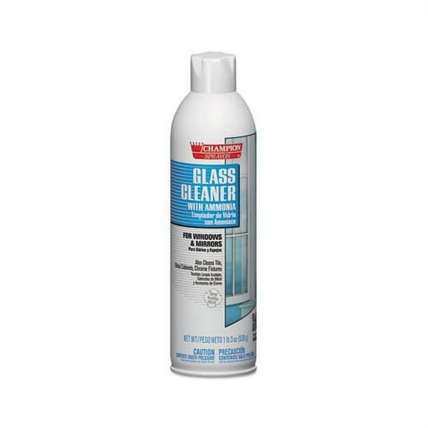 Glass and Mirror Cleaner with Ammonia, 19 oz Aerosol Spray, 12/Carton Glass and Mirror Cleaner with Ammonia, 19 oz Aerosol Spray, 12/Carton