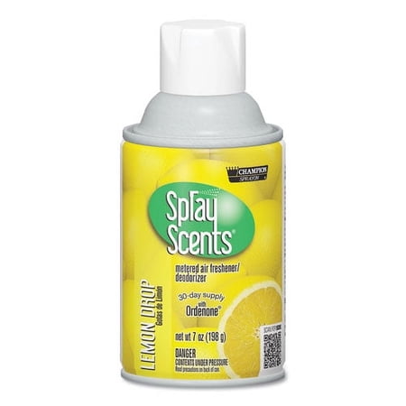 Champion Sprayon SPRAYScents Metered Air Freshener Refill, Lemon, 7 oz Aerosol, Spray 12/Carton | Bundle of 5 Cartons