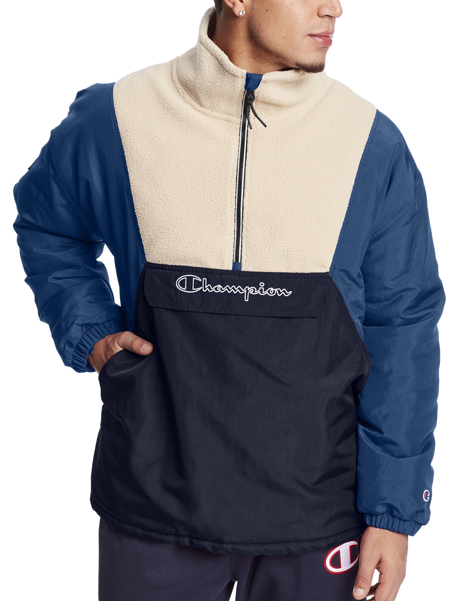 Champion Stadium Anorak with Sherpa Walmart