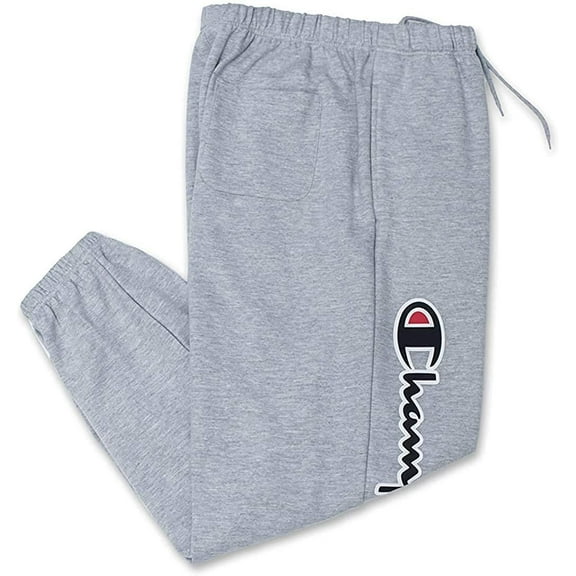 Champion Sweatpants for Men Big and Tall Cotton Fleece Jogger Sweatpants Heather Grey